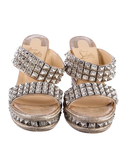 Christian Louboutin Spike Accents Glitter Accents Espadrilles