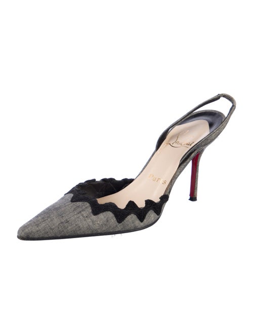 Christian Louboutin Scalloped Accent Slingback Pumps