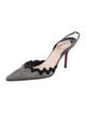 Christian Louboutin Scalloped Accent Slingback Pumps