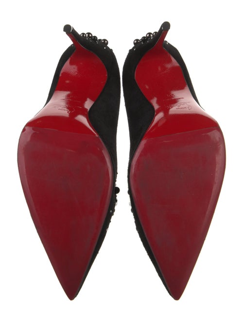 Christian Louboutin Suede Crystal Embellishments Pumps