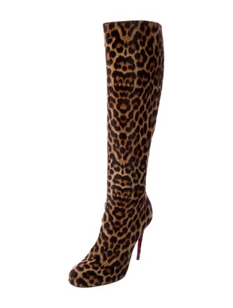 Christian Louboutin Ponyhair Animal Print Boots