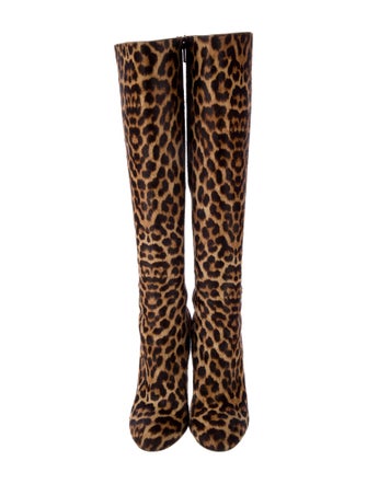 Christian Louboutin Ponyhair Animal Print Boots