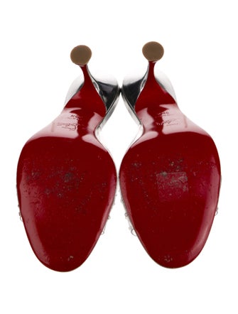 Christian Louboutin PVC Crystal Embellishments Slides