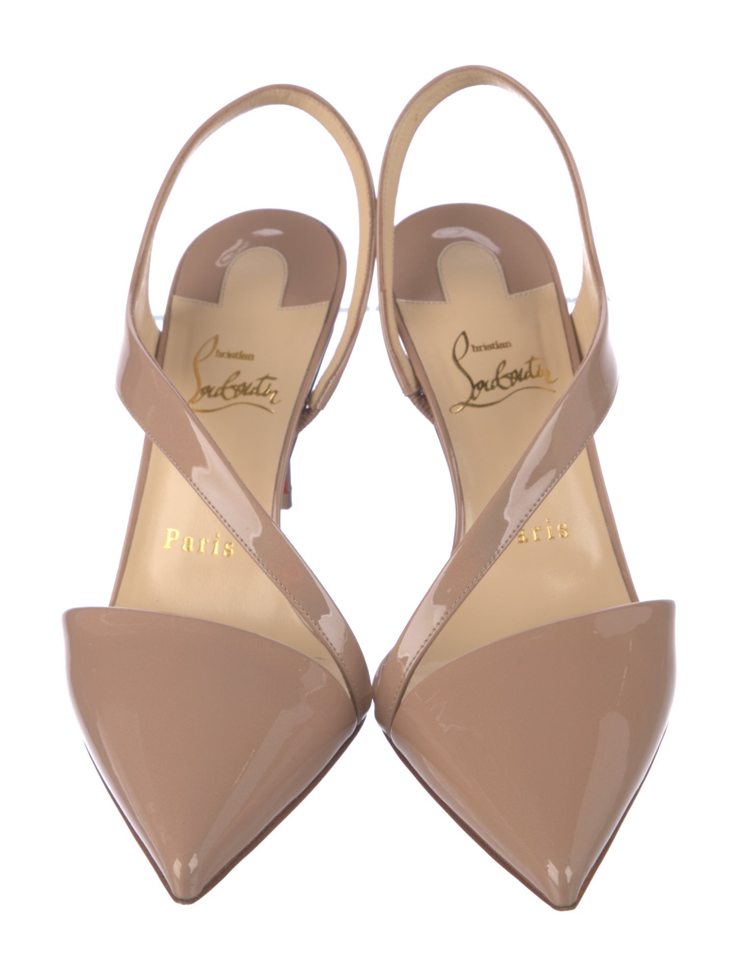 Christian Louboutin Patent Leather Slingback Pumps