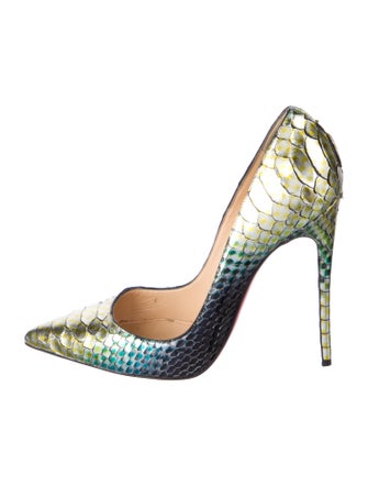 Christian Louboutin Python Animal Print Pumps