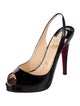 Christian Louboutin Patent Leather Slingback Pumps