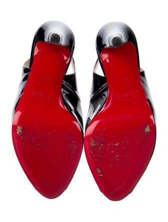Christian Louboutin Patent Leather Slingback Pumps