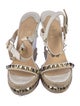 Christian Louboutin Leather Studded Accents Espadrilles