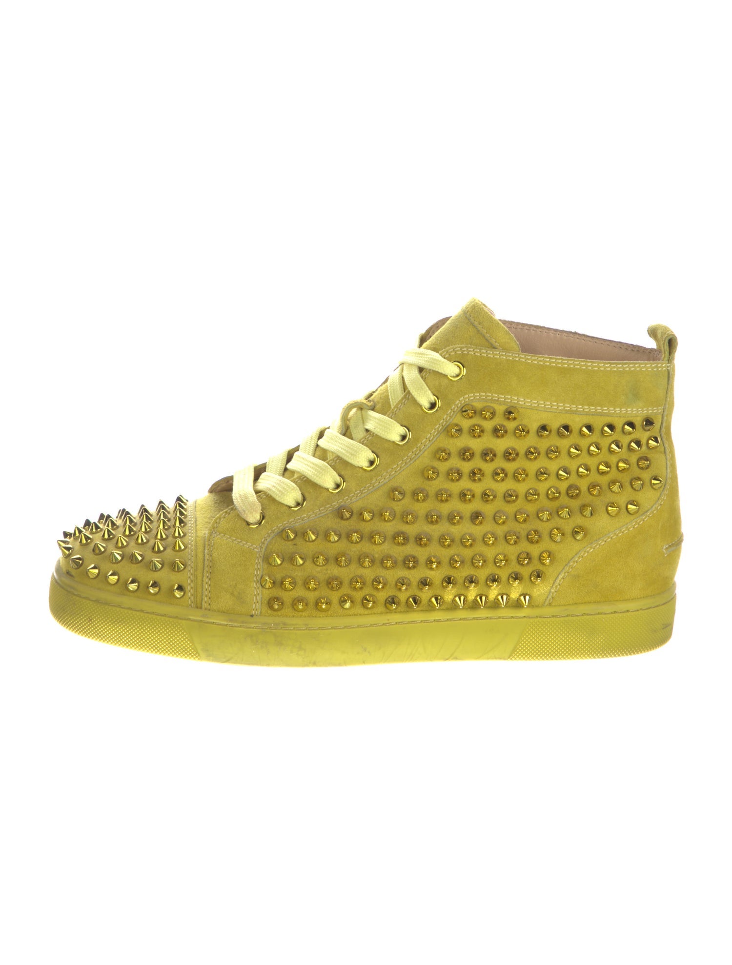 Christian Louboutin Spike Accents Suede Sneakers