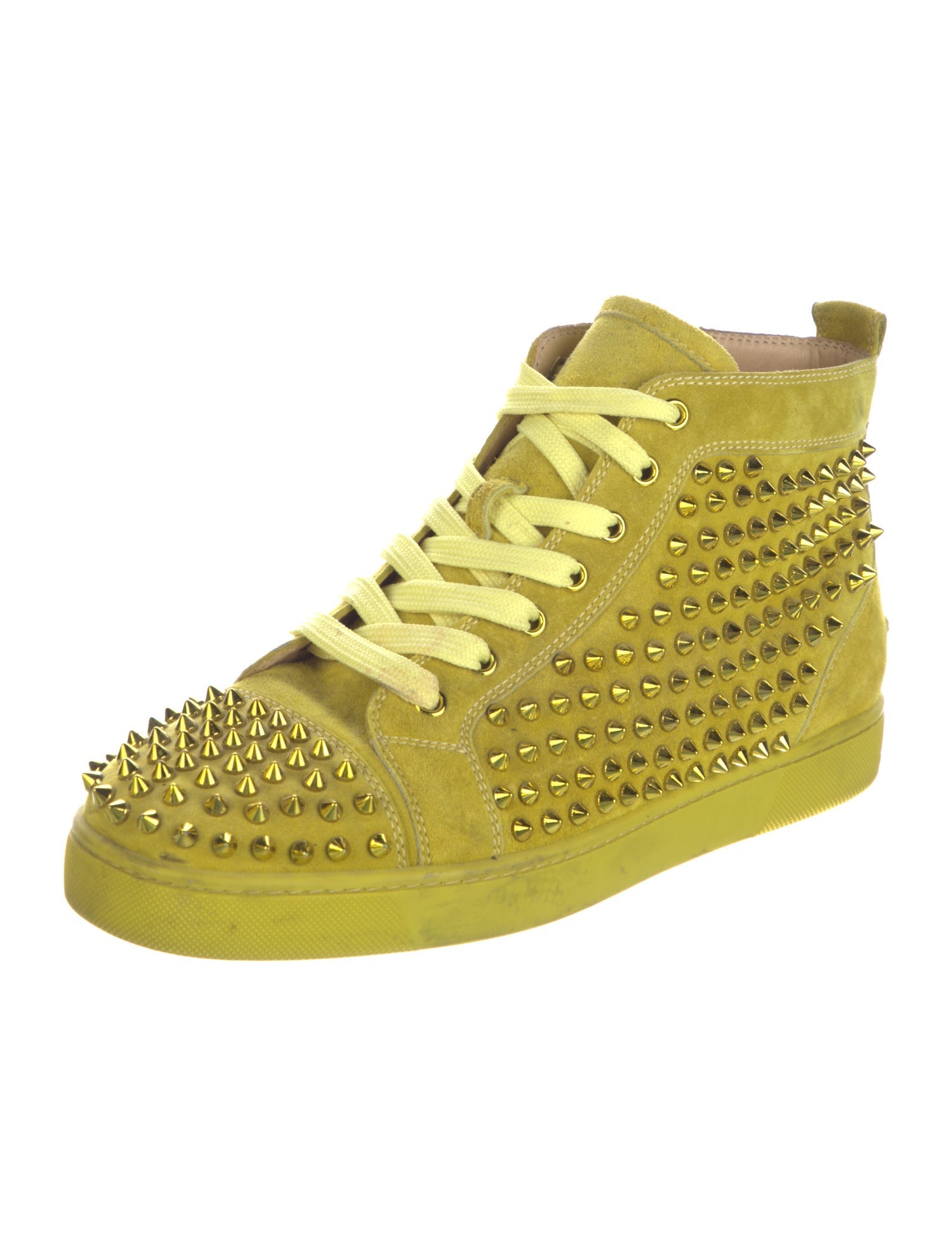 Christian Louboutin Spike Accents Suede Sneakers