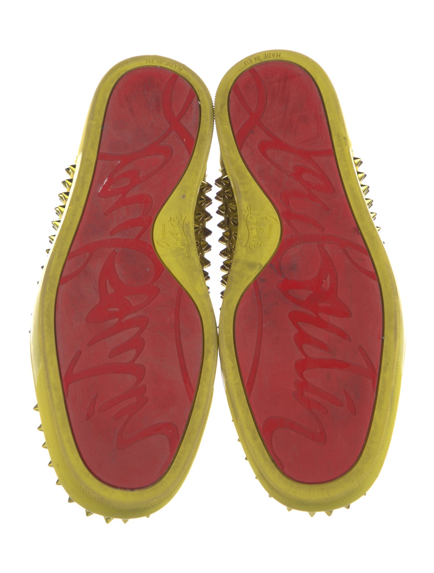 Christian Louboutin Spike Accents Suede Sneakers