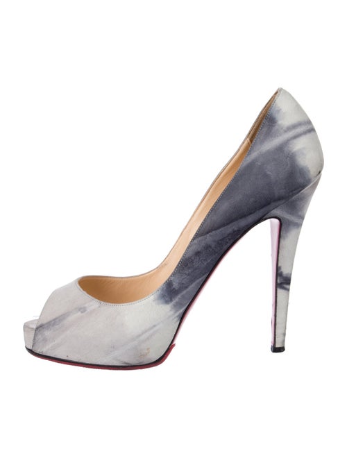Christian Louboutin Suede Printed Pumps