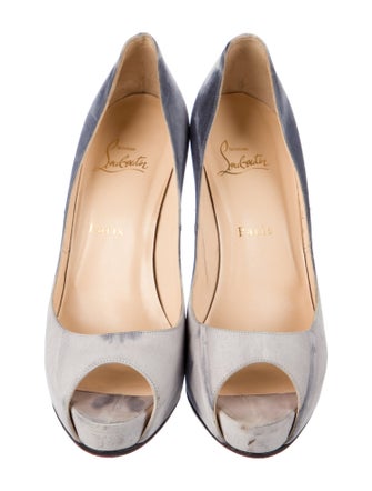 Christian Louboutin Suede Printed Pumps