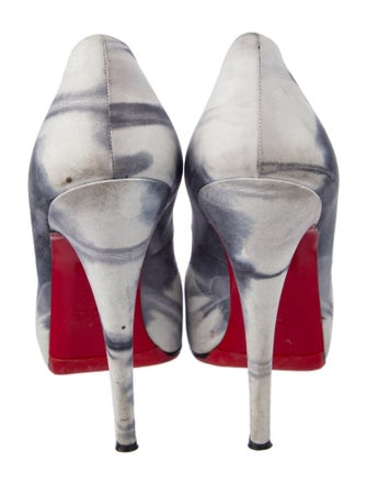 Christian Louboutin Suede Printed Pumps