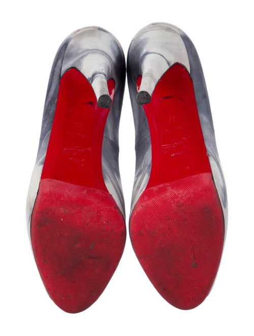 Christian Louboutin Suede Printed Pumps