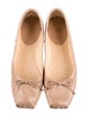 Christian Louboutin Leather Bow Accents Ballet Flats