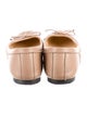Christian Louboutin Leather Bow Accents Ballet Flats