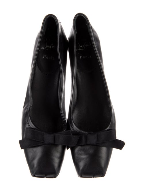 Christian Louboutin Leather Bow Accents Pumps