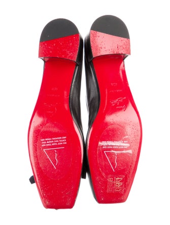 Christian Louboutin Leather Bow Accents Pumps