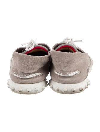 Christian Louboutin Spike Accents Suede Sneakers