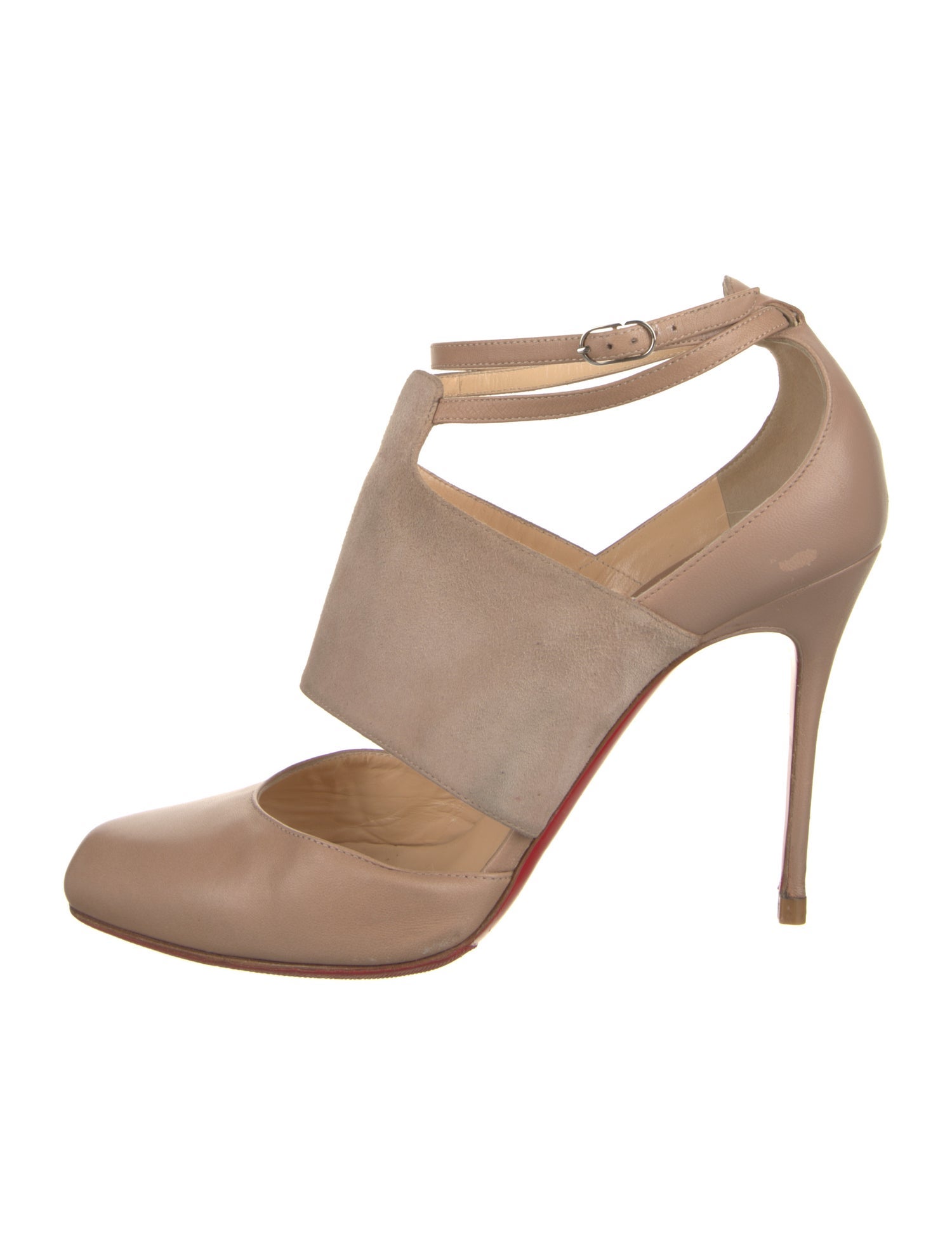 Christian Louboutin Trotter 100 Leather T-Strap Pumps