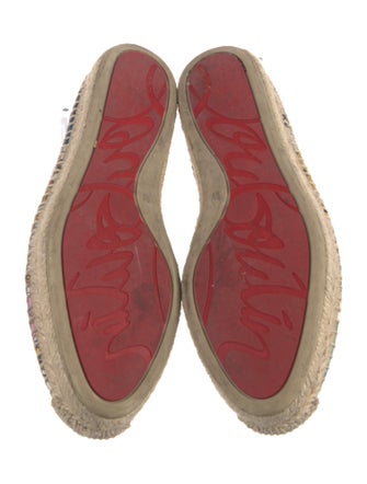 Christian Louboutin Satin Floral Print Espadrilles
