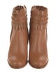 Christian Louboutin Leather Fringe Trim Accent Boots