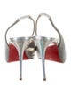 Christian Louboutin Spike Accents Patent Leather Slingback Pumps