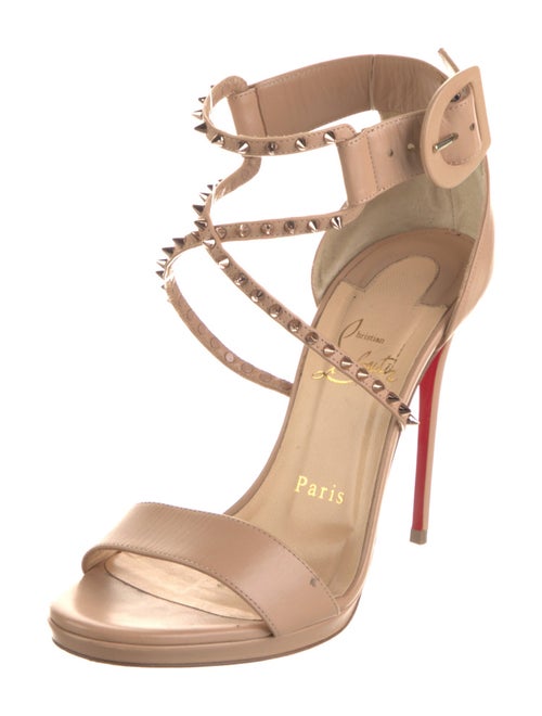 Christian Louboutin Leather Studded Accents Sandals