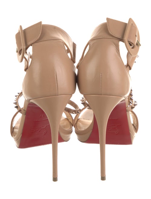 Christian Louboutin Leather Studded Accents Sandals