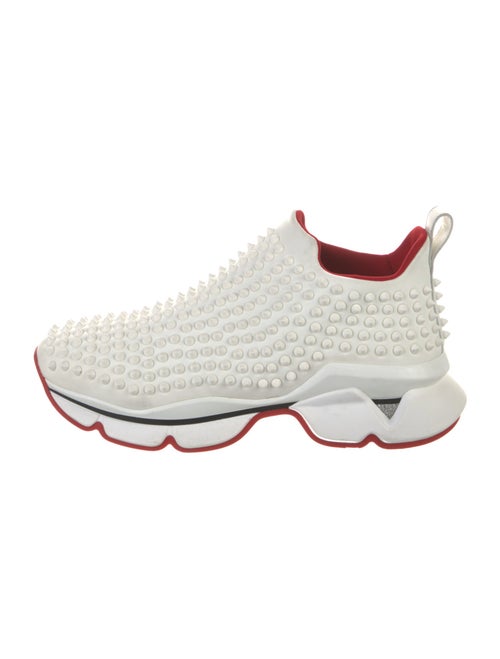 Christian Louboutin Spike Accents Leather Sock Sneakers