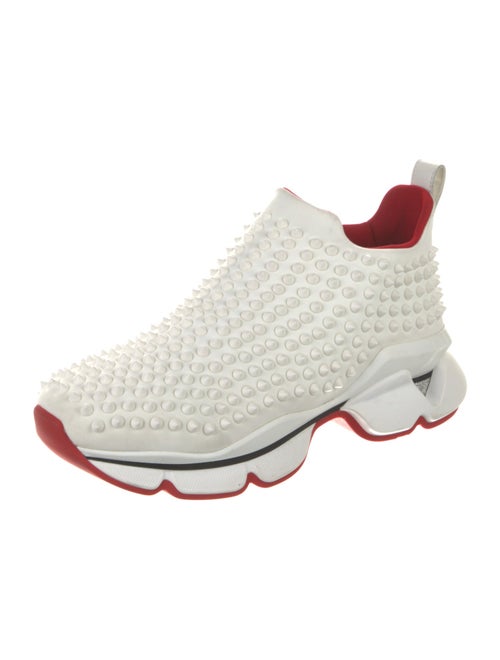 Christian Louboutin Spike Accents Leather Sock Sneakers