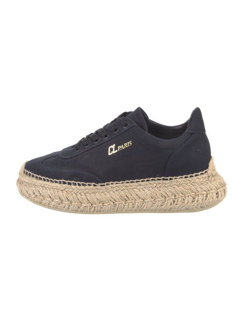 Christian Louboutin Canvas Whipstitch Trim Espadrille Sneakers