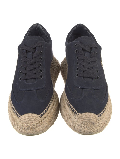 Christian Louboutin Canvas Whipstitch Trim Espadrille Sneakers