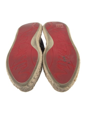 Christian Louboutin Canvas Whipstitch Trim Espadrille Sneakers