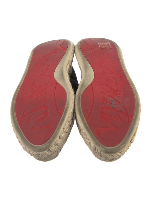 Christian Louboutin Canvas Whipstitch Trim Espadrille Sneakers