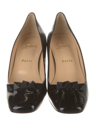 Christian Louboutin Spike Accents Patent Leather Pumps