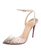 Christian Louboutin PVC Crystal Embellishments Slingback Pumps