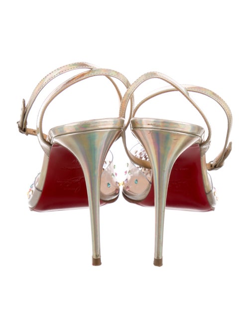 Christian Louboutin PVC Crystal Embellishments Slingback Pumps