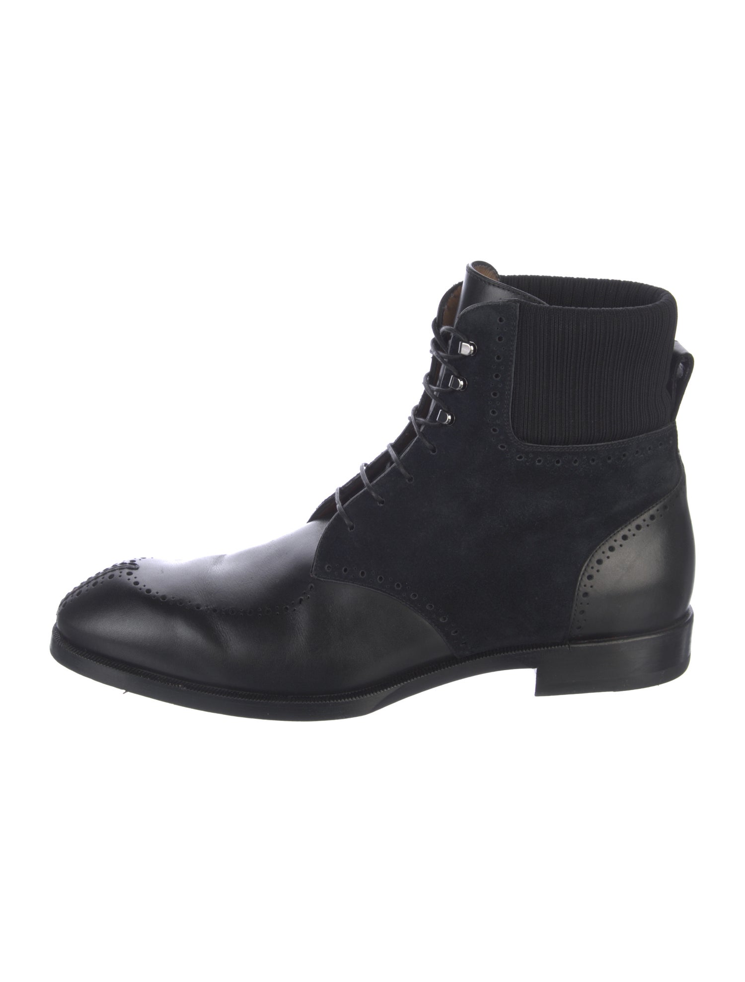 Christian Louboutin Leather Lace-Up Boots