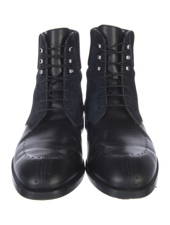 Christian Louboutin Leather Lace-Up Boots