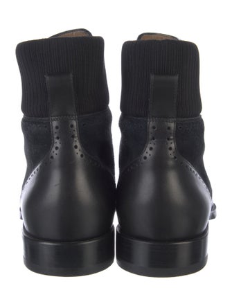 Christian Louboutin Leather Lace-Up Boots