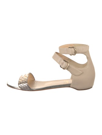 Christian Louboutin Python Animal Print Sandals