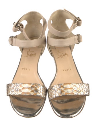 Christian Louboutin Python Animal Print Sandals
