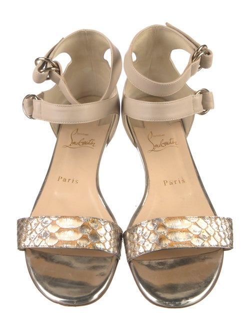 Christian Louboutin Python Animal Print Sandals