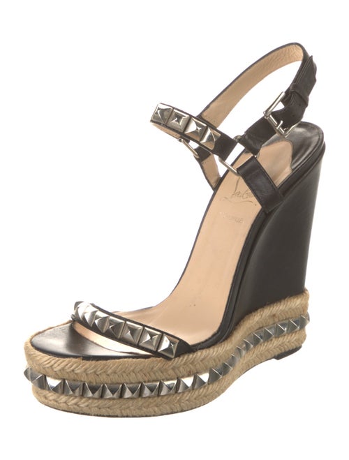 Christian Louboutin Leather Colorblock Pattern Espadrilles