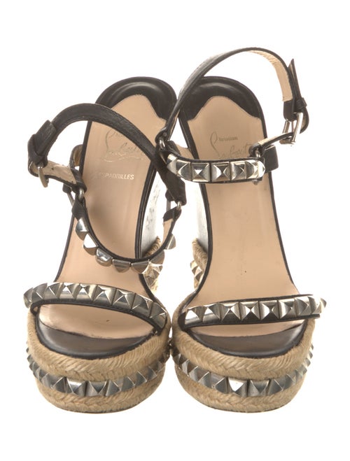 Christian Louboutin Leather Colorblock Pattern Espadrilles