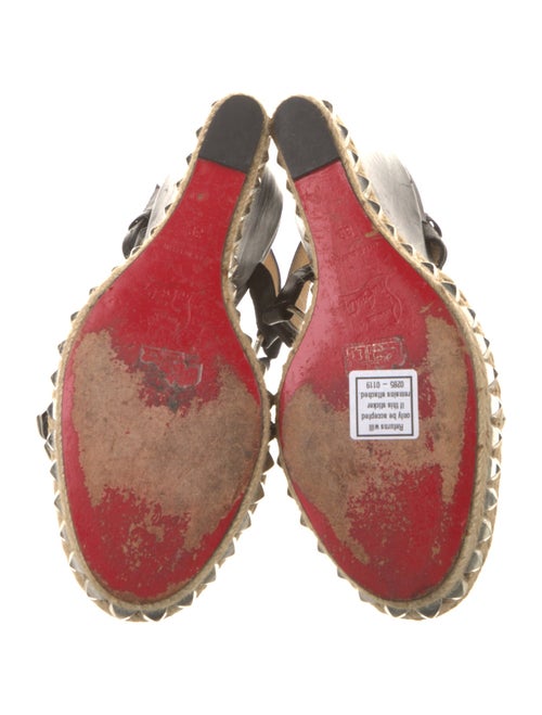 Christian Louboutin Leather Colorblock Pattern Espadrilles