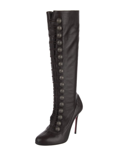 Christian Louboutin Leather Lace-Up Boots