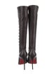 Christian Louboutin Leather Lace-Up Boots